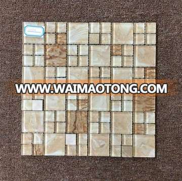 colorful square shape stainless mosaic,mosaic glass,crystal glass mosaic tile