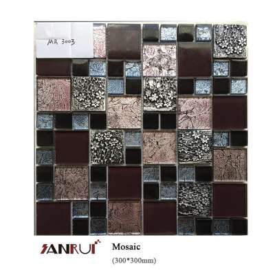 Resin Mix Glass Mosaic Flower Design Mosaic Tile For Interior Decoration allibaba com